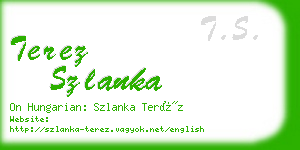 terez szlanka business card
